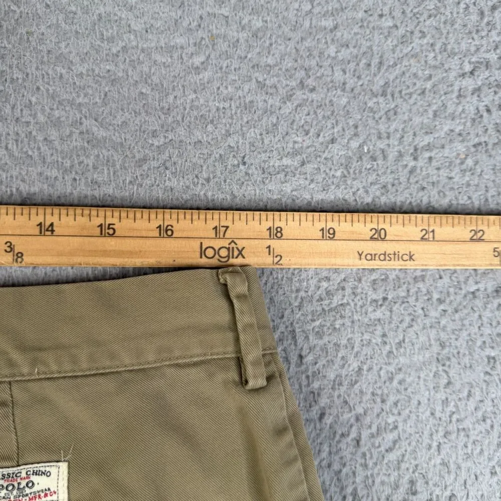 POLO RALPH LAUREN Pants Men 36x30 Khaki Polo Chino Classic Fit Cotton Twill Flat